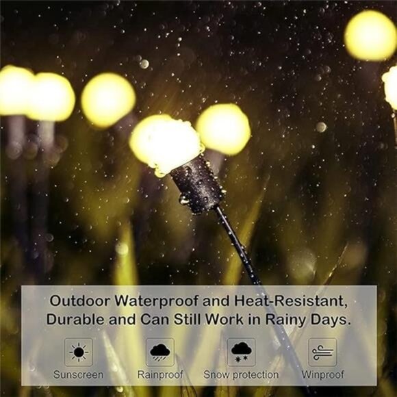 (2 Pack 16 LED Firefly Light, New Upgraded Swaying Starburst Solar - Picture 4 of 7
